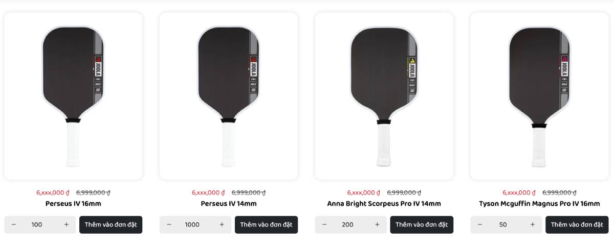 Đặt hàng của đại lý ủy quyền Joola chính hãng tại Việt Nam