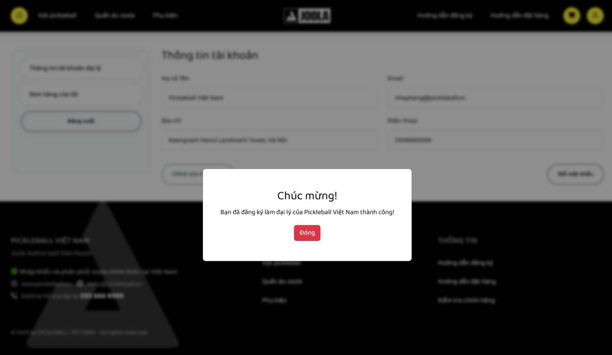 Đăng ký làm đại lý ủy quyền Joola chính hãng tại Việt Nam, Bảo hành chính hãng Joola Việt nam